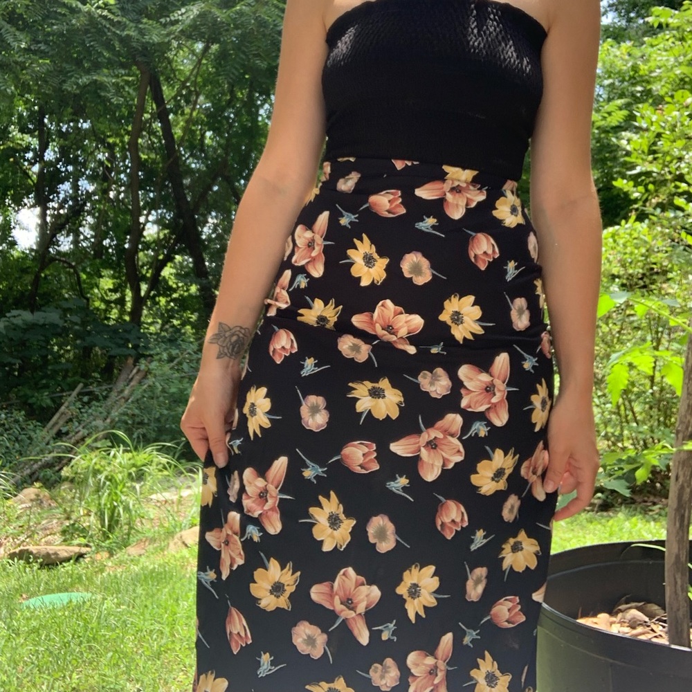 vintage floral skirt